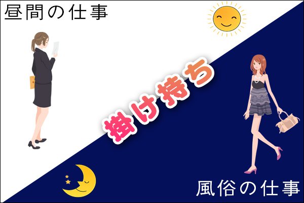 昼食の仕事と風俗の仕事を掛け持ちする