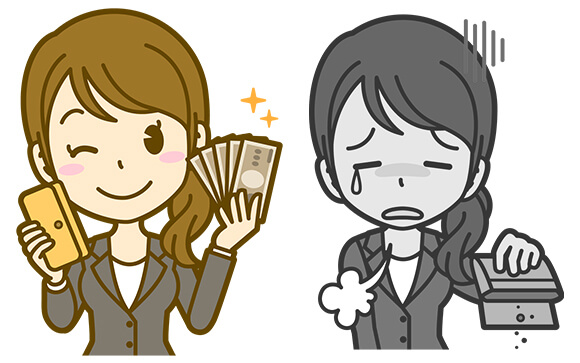 デリヘル時代のお給料とのギャップに苦しむ