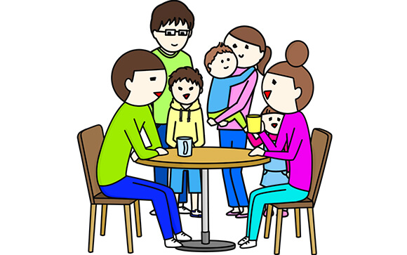 友人の家族と食事会