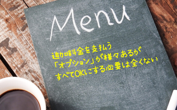 オプションをすべてOKにする必要は全くありません