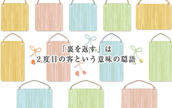 裏を返す