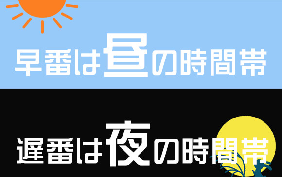 風俗で働く時間帯は早番と遅番に分かれる