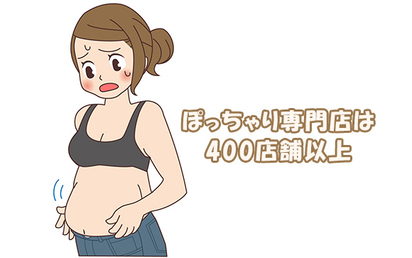 ぽっちゃり専門店の数はなんと400店舗以上！