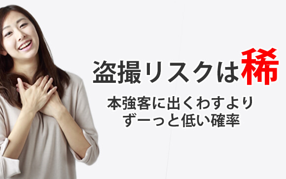 盗撮リスク、実は稀なんです