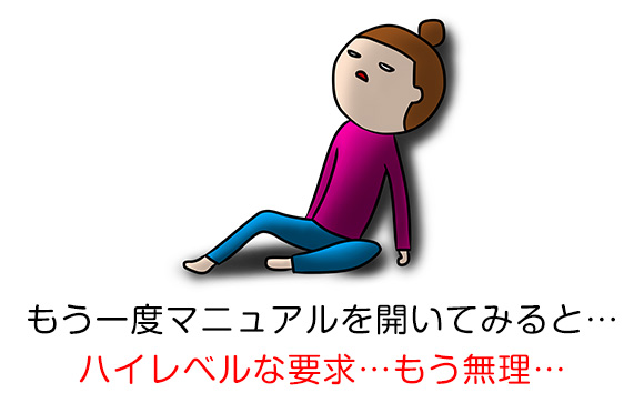 疲れて店に戻ると追い打ちをかけるマニュアル