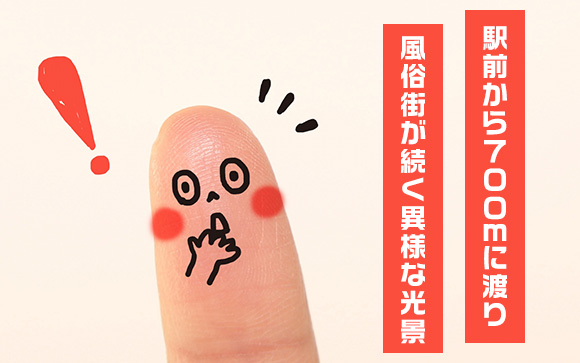 駅前メインストリートが風俗街