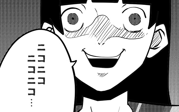 自然に笑顔…というよりにやける