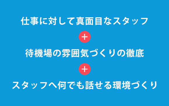 打ち解けられるような環境を作る