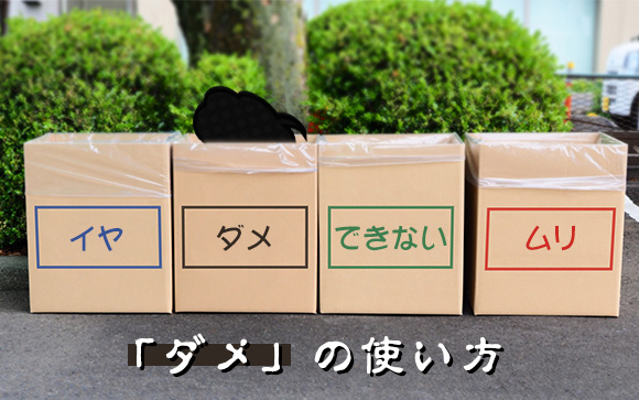 「ダメ」