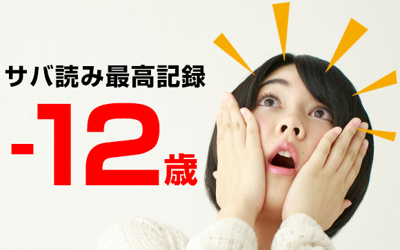 実年齢マイナス10歳？それはキツイ
