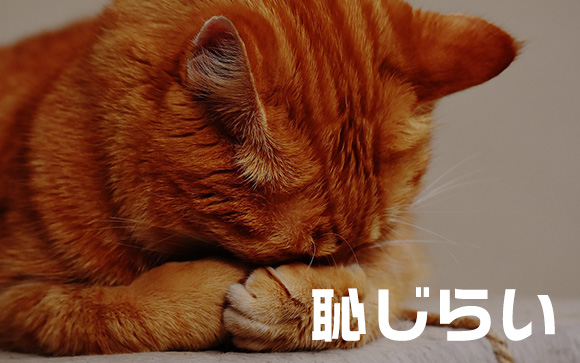 恥ずかしがる