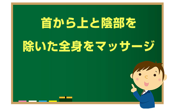 マッサージしなくていいのは首から上と陰部だけ