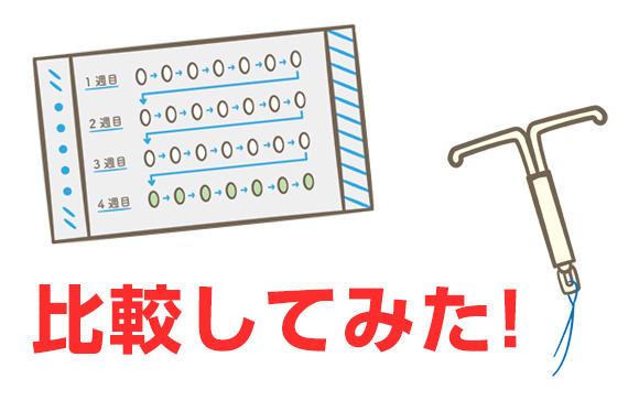 ピルとの比較