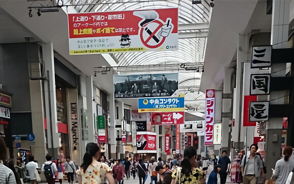 集客力割増し!日本一大きな熊本のアーケード街