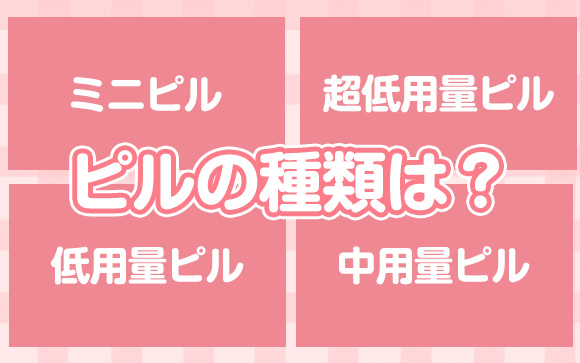 主なピルの種類は4つ！