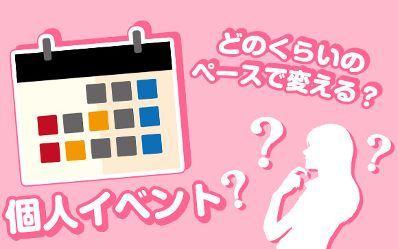 個人イベントの内容、どれくらいで変えてる？