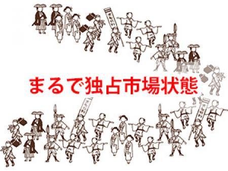まるで独占市場状態