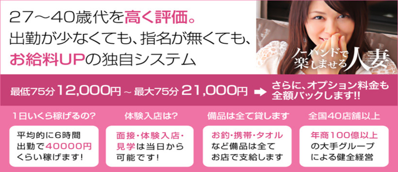 ノーハンドで楽しませる人妻 京都店