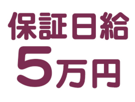 全くの未経験でも保証日給5万円