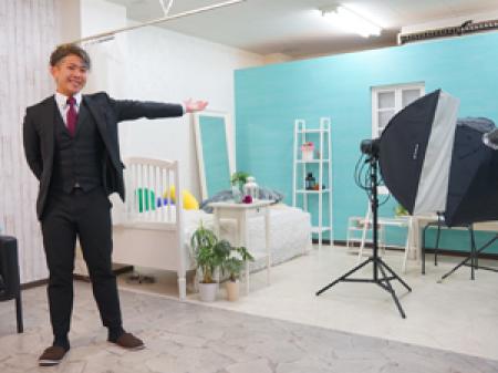 自社スタジオで楽々撮影♪