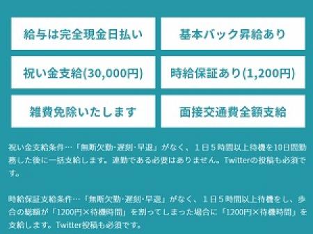 祝金・時給保証などの条件を明記!