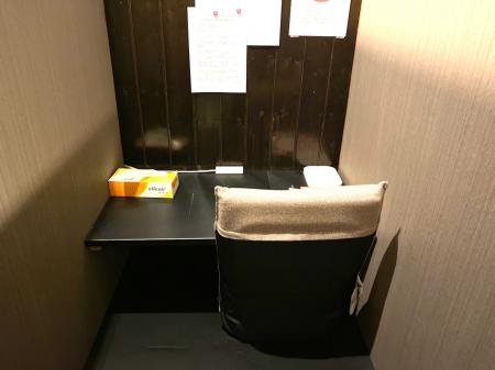 漫画喫茶のような個室待機です♪