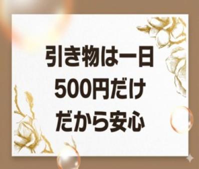 引き物は1日500円だけ！
