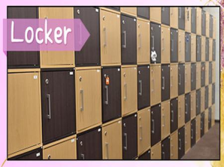 鍵付き個人ロッカー完備